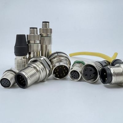 Μεταλλικό χρωματοποιημένο ηλεκτρικό 8mm M8 3 Pin Connector 2000Hz